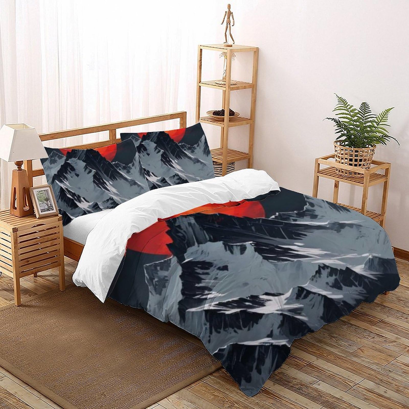 Housse de Couette Coucher de Soleil pour Chambre de Fille