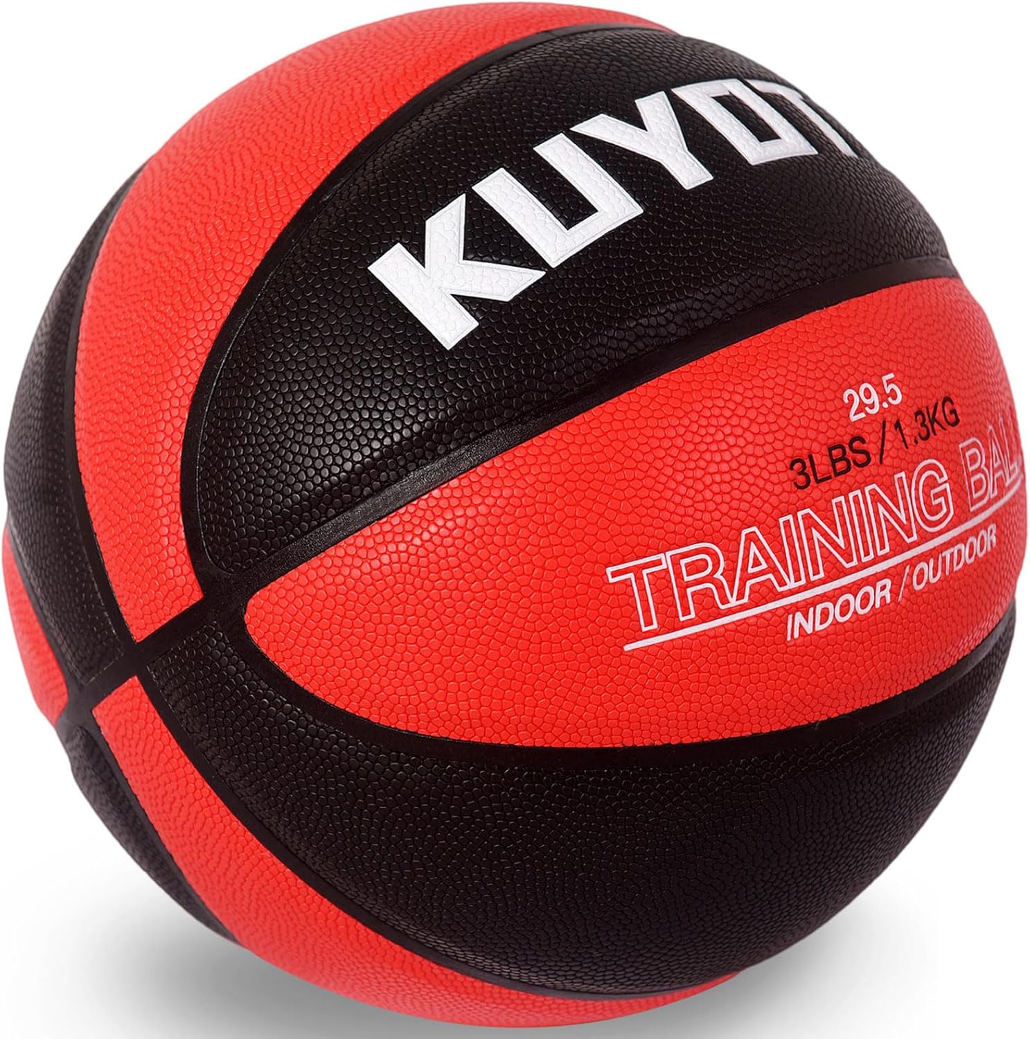 KUYOTQ 3LBS/3.3LBS/2.2LBS Weighted Heavy Training Basketball 29.5/28.5" in and Outdoor Improving Handling Dribbling Passing Rebounding Skill Composite Size 7/6 Weighted Training Basketball Equipment