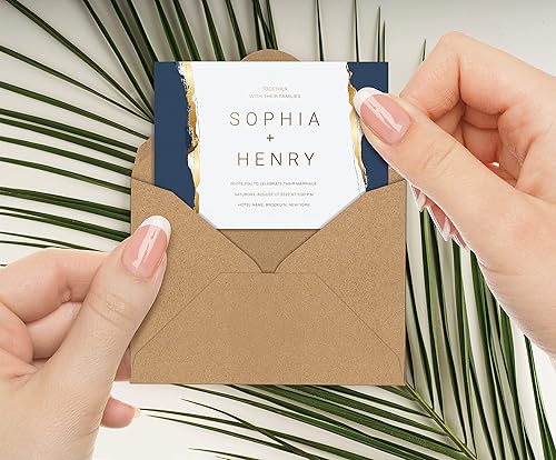 Miniatura 3 de Mini sobres de papel Kraft, 4 x 2.75 pulgadas, papel fuerte de 35 libras, solapa engomada contorneada, sobres para tarjetas de regalo, tarjetas de