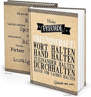 Logbuch-Verlag XXL Notizbuch Freundebuch GÄSTEBUCH DIN A4 Blanko-Buch Familie Freundschaft Freunde Geschenk Buch leere Seiten