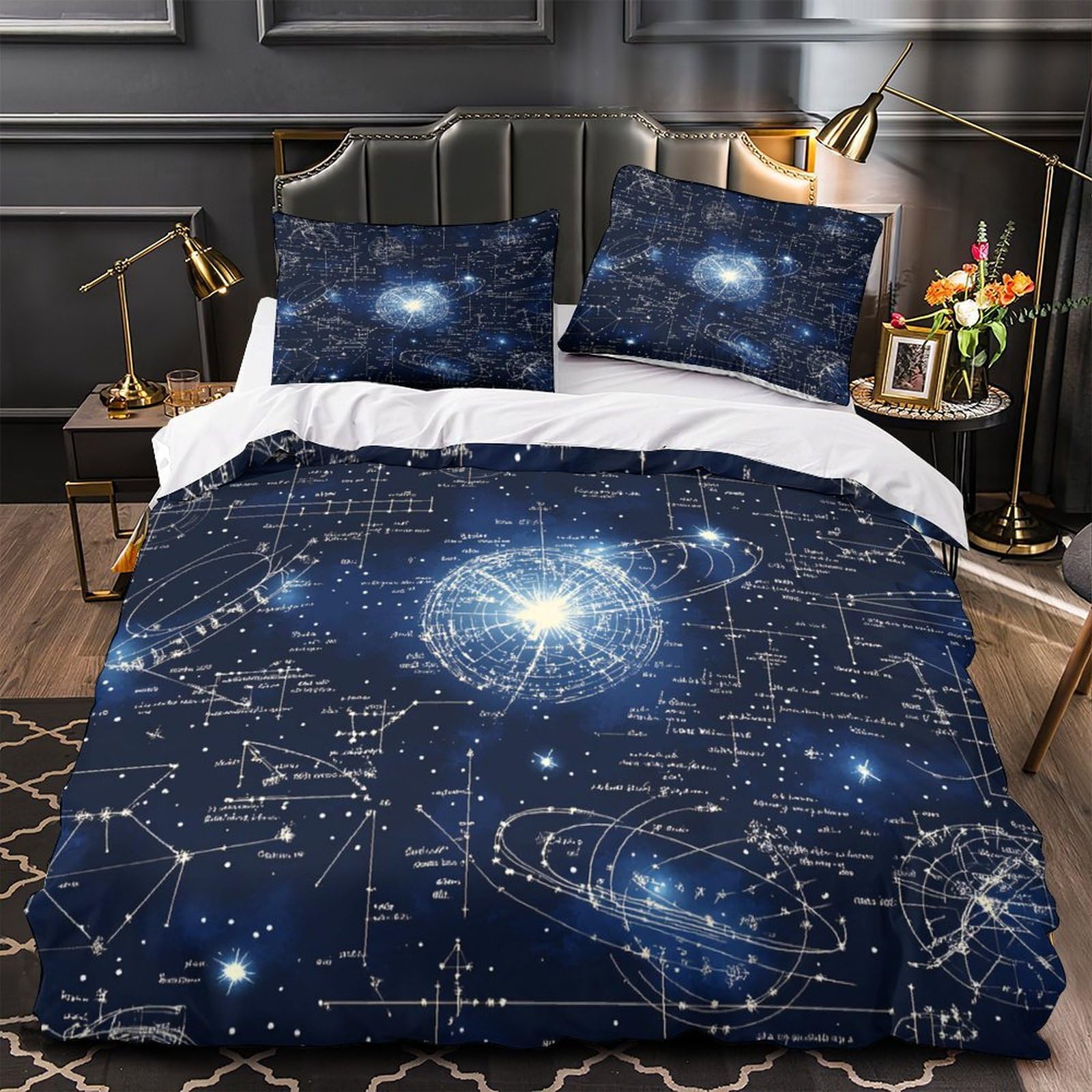 Parure de lit loups arctiques king size 220x240cm en microfbre ultra douce avec housse de couette