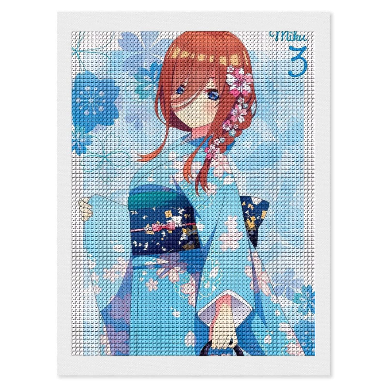 Amazon | 五等分の花嫁 中野 三玖 ダイヤモンドアート 四角いビーズ
