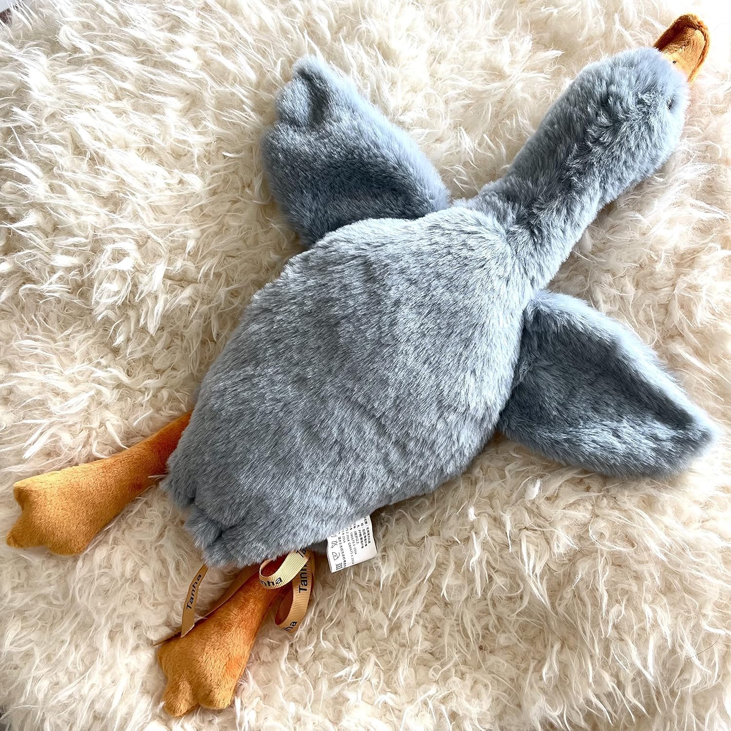 Tanha Goose Stuffed Animal, Soft Goose Plush, Cute Stuffed Goose, Duck Stuffed Animal - 20 inch, Grey