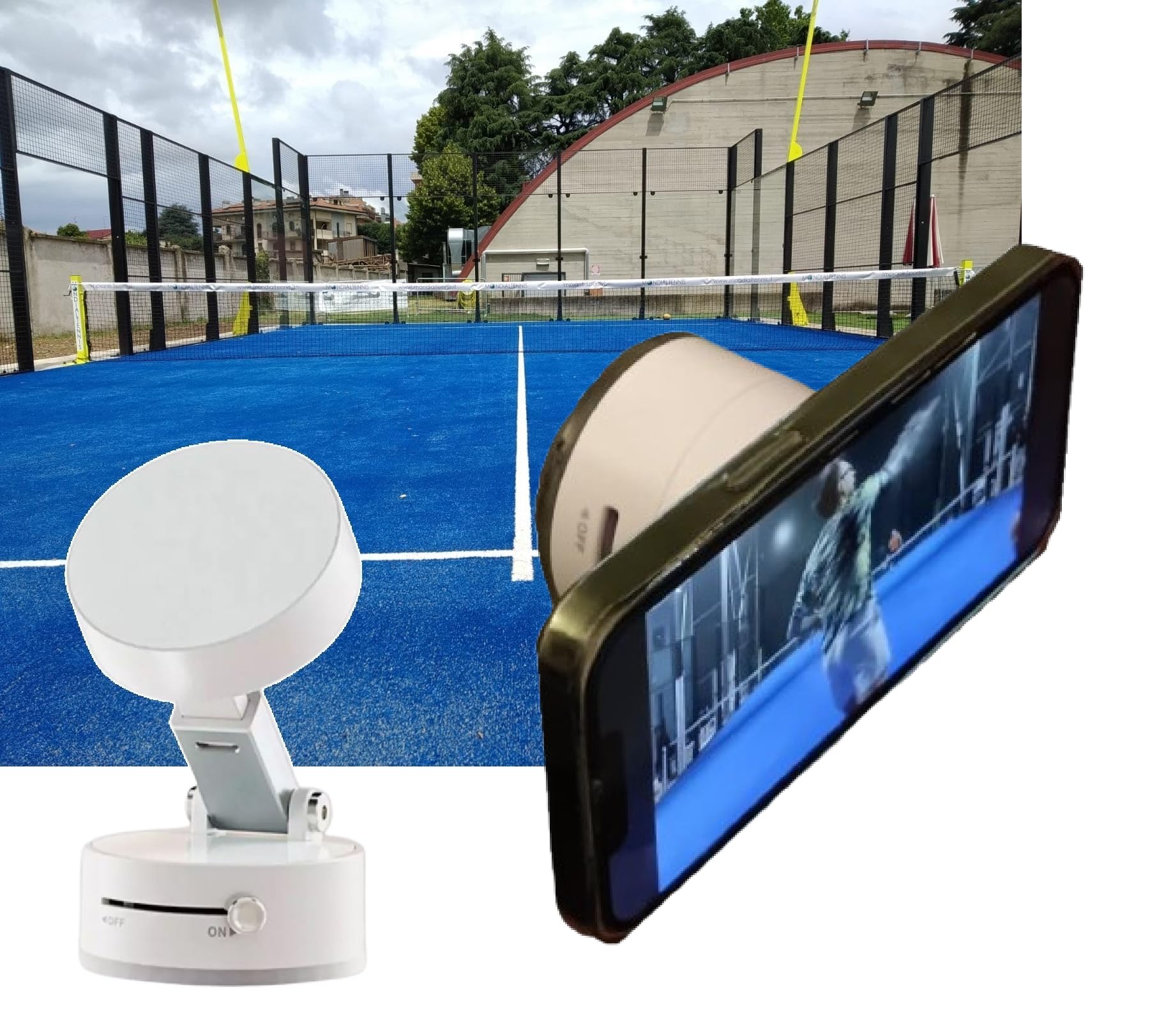 Support TecnoOdino Padelcam - Fixation Magnétique Pour Smartphone Sport