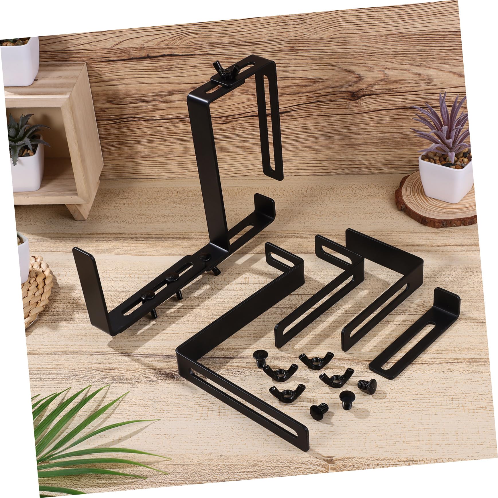 TOYANDONA 1 Satz Halterungen Robustem Verstellbare Blumenkastenhalter für Balkon und Garten für Verschiedene Pflanzgrößen und Einfache