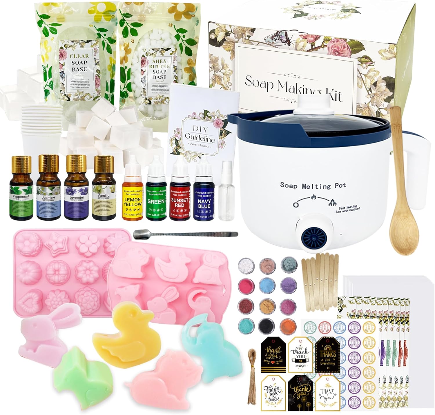 Amazon.com: PIUH Soap Making Kit for Kids, DIY Full-Set Kit for Girls ...