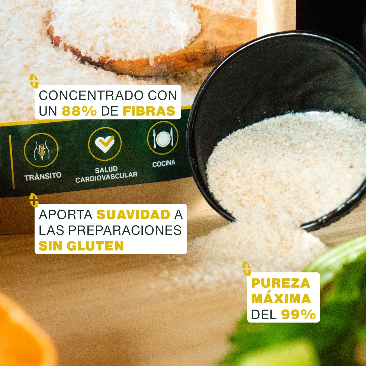 Psilio Rubio BIO 200G | Cáscaras Psyllium Orgánico, Máxima Pureza 99% | 88% de Fibra, Tránsito, Digestión, Sin Gluten | Primera Calidad