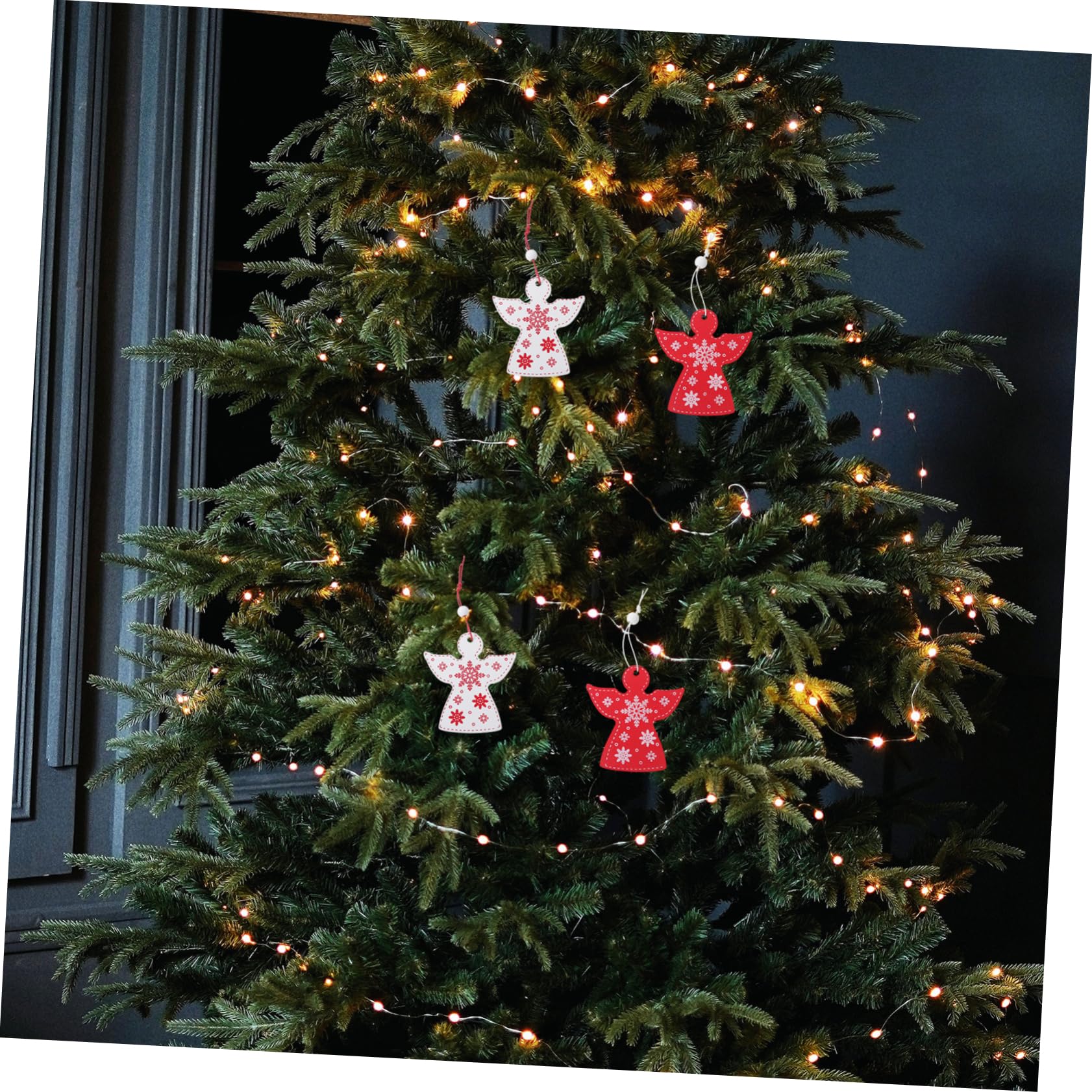 TEHAUX 100 Uds Adorno De Ángel Colgante De Navidad Accesorios De Madera Para Fiesta De Navidad Colgante De Ángel De Navidad Colgantes De Ángel De Navidad