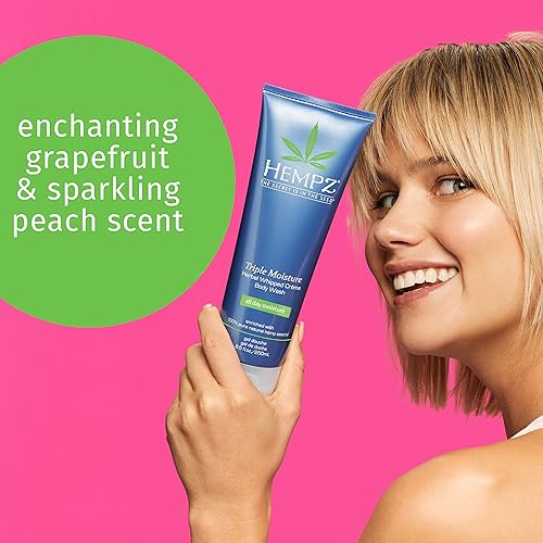 Miniatura 3 de Hempz Triple Moisture - Gel de ducha perfumado para mujeres y hombres productos unisex de cuidado personal sin parabenos que hidrata y limpia
