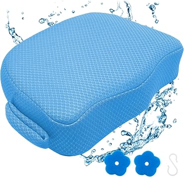 Hot Tub Booster Seat for Adults, 5 Inch Thick Supportive Cushion with Non-Slip Bottom, Weighted for Quick Sink Without Float, Spa Booster Seat for Hot Tub Including Inflatable, Pool, Bathtub