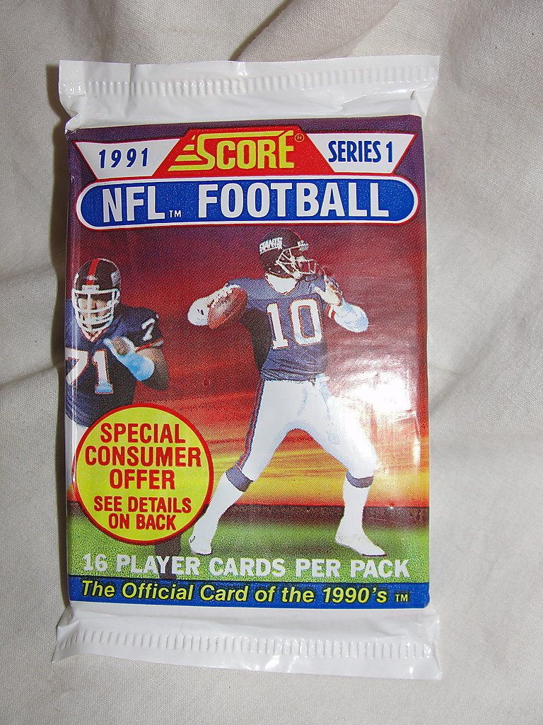 1991 Score Series I Paquete de cartas coleccionables de fútbol de la NFL
