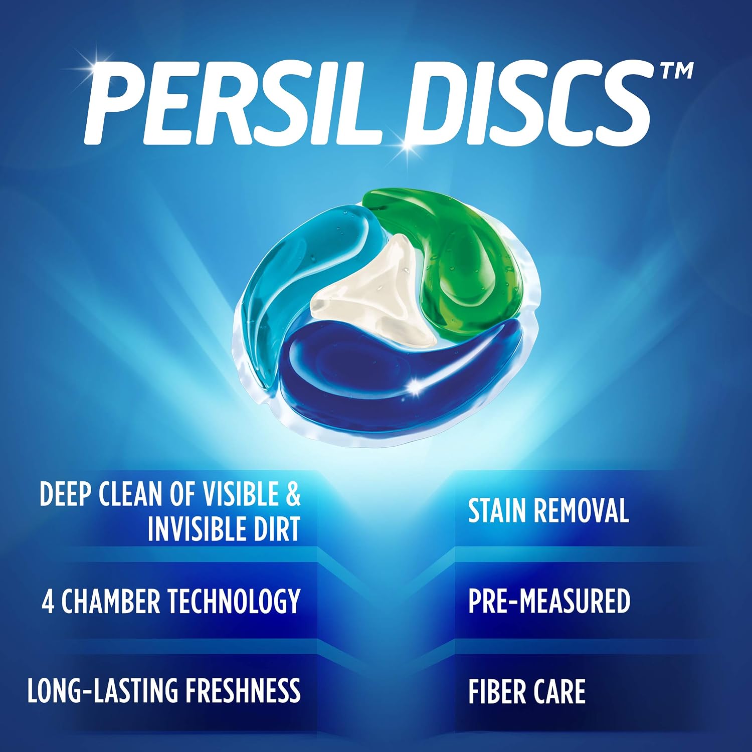 Persil Discs Laundry Detergent Pacs, Original, 62 Count, Pack of 2, 124 Total Loads