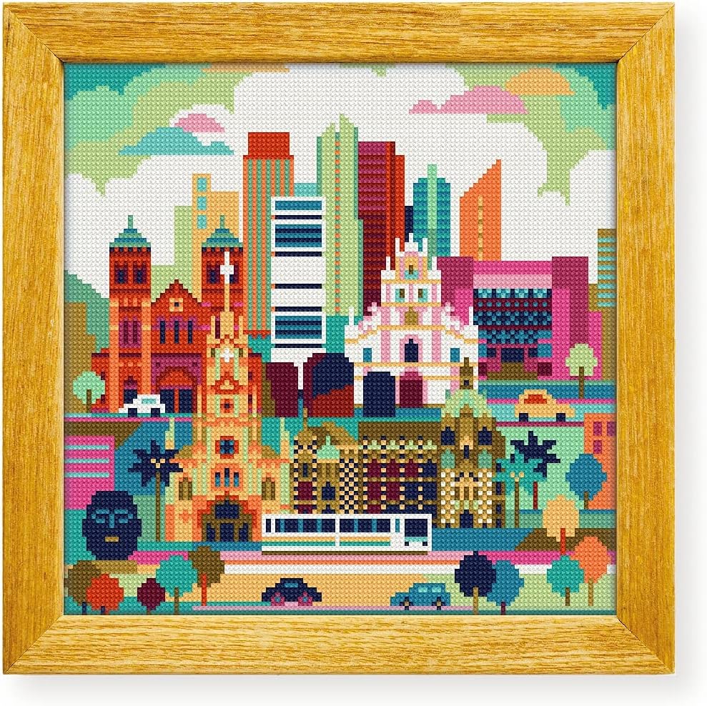 Awesome Pattern Studio Medellin Colombia DS190, Diamond Painting Kit, Diamond Art Kits for Adults, Full Drill 5D Diamond Dots Kits. All Items Included.