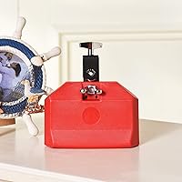 Vista 7 de Bloque de atasco, Bloque de percusión musical de plástico, Instrumento de tambor latino, rojo