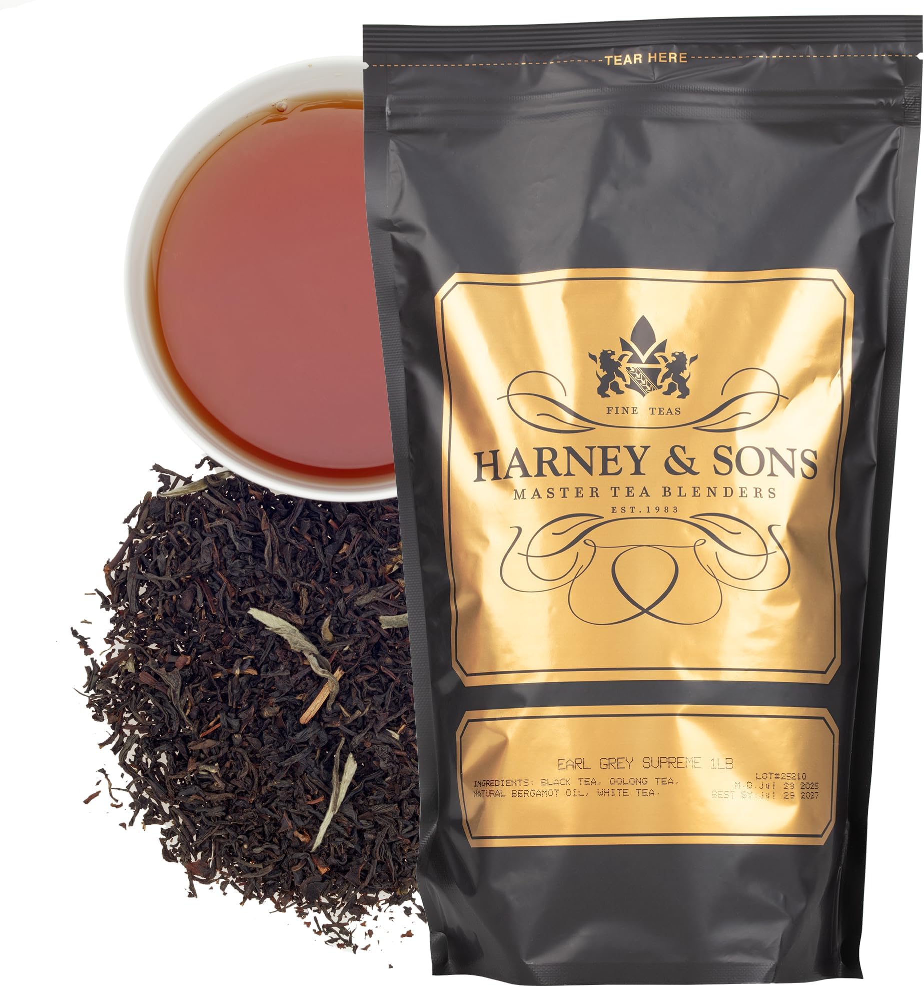 Harney & Sons Earl Grey Supreme Tea, Loose leaf 16 ounce (pack of 1)