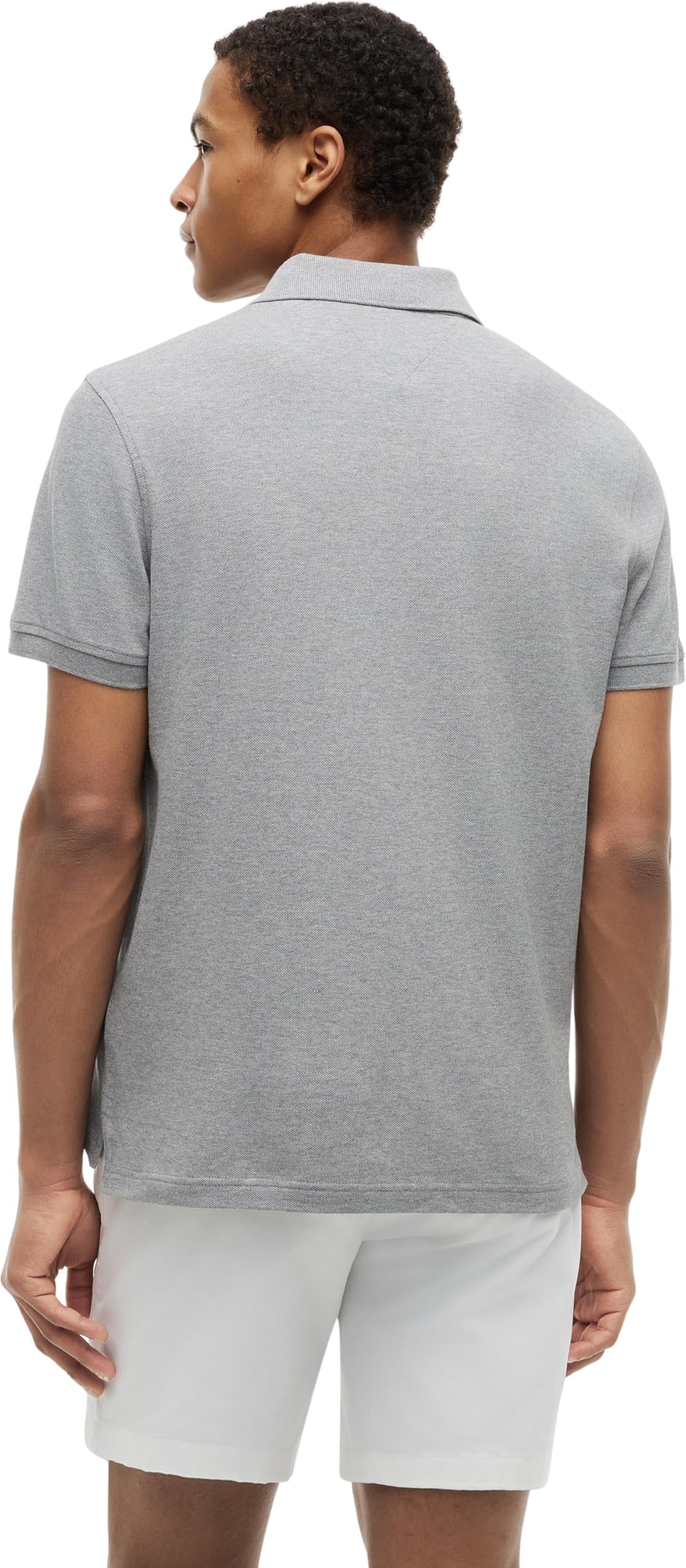 Tommy Hilfiger Herren Poloshirt Kurzarm 1985 Regular Fit, Grau (Medium Grey Heather), XXL – Ansicht 3