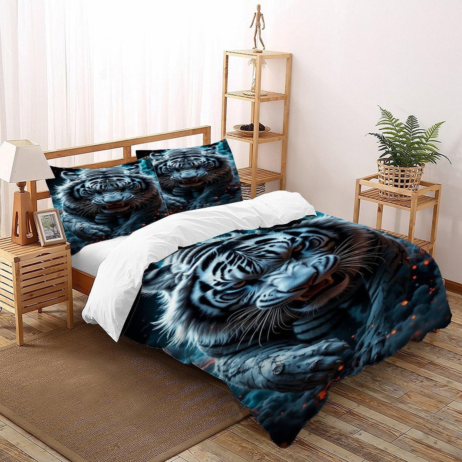Housse de couette beast forest pour chambre adulte et enfant imprimé nature