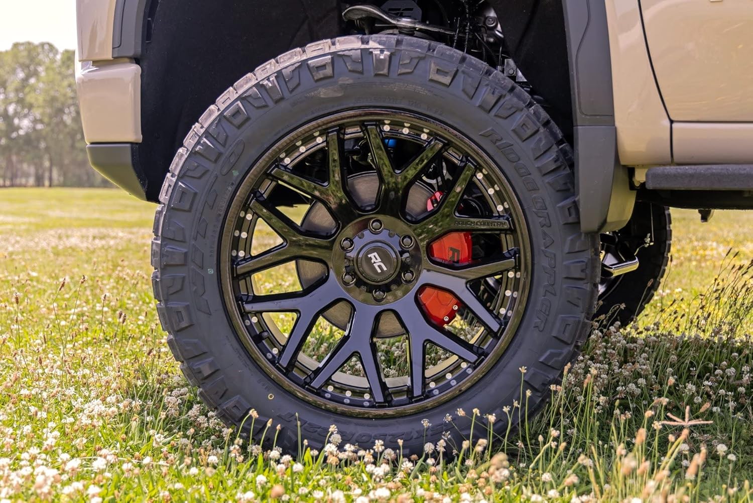 Rough Country Brake Caliper Covers for 2019-2023 Chevy/GMC 1500-71106A,Black