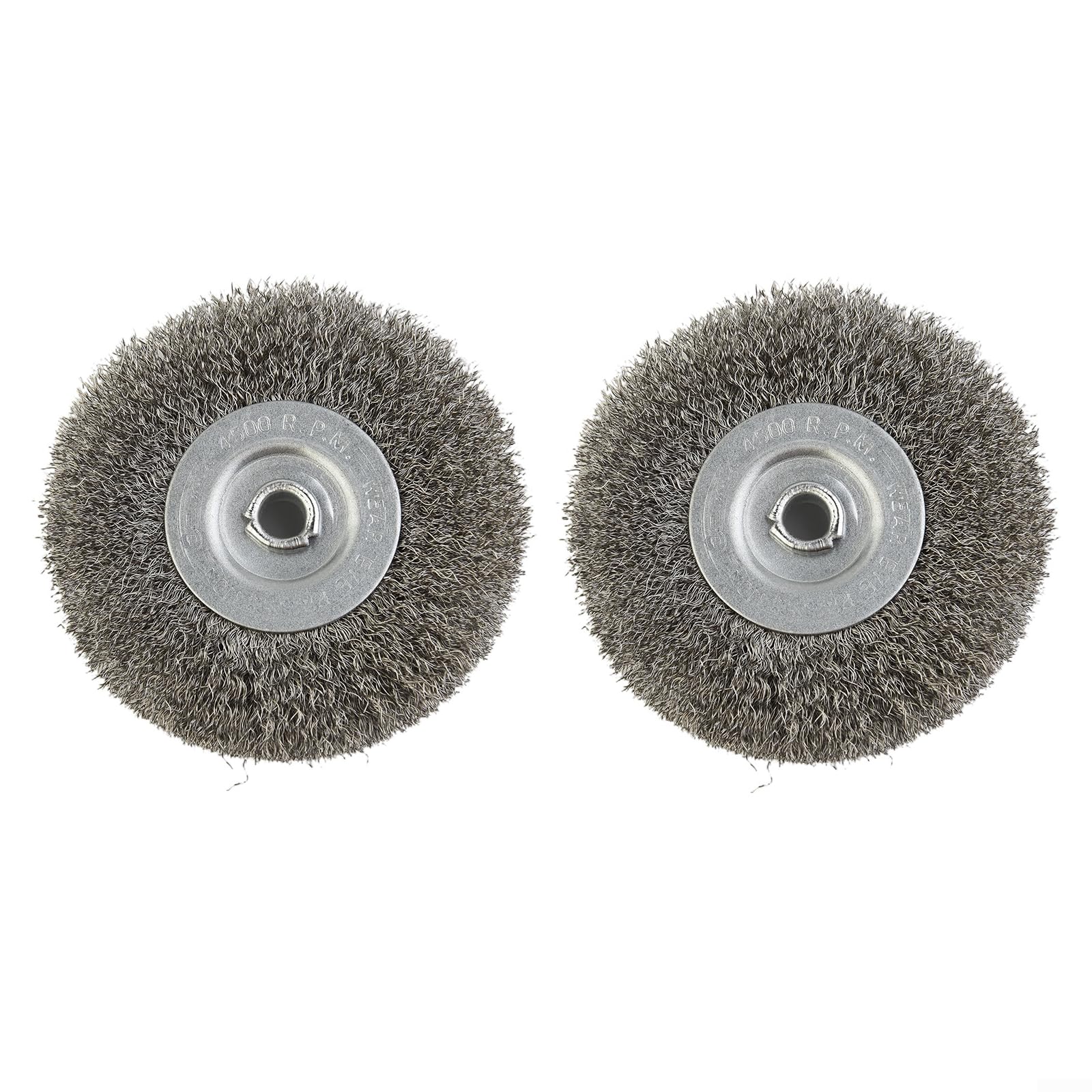 3 Inch Arbor Stainless Steel Wire Wheel Brush for Bench Grinder Abrasive 6mm Internal Diameter(2Pcs)