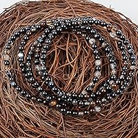 Vista 399 de MASSIVE BEADS Pulsera elástica de yoga hecha a mano con piedra natural, cristal curativo, energía, regalos para adultos unisex de 0.157 in, 0.236