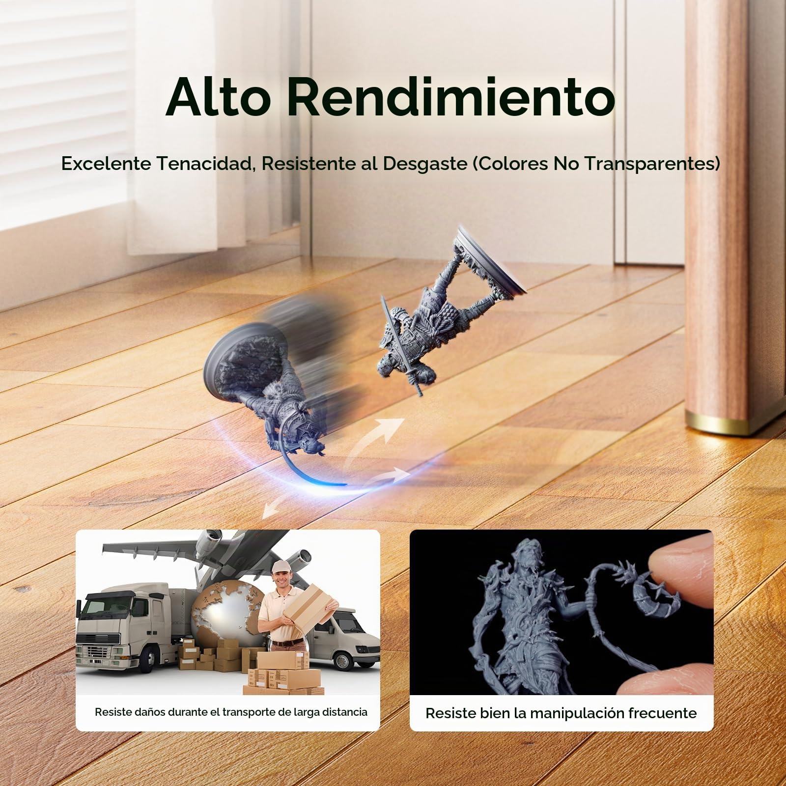 RESIONE Resina impresora 3D Transparente Lavable con Agua TH-WW, Anti-Amarilleo y Alta Tenacidad, LCD/MSLA/DLP UV 405 nm (Flame Orange)
