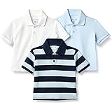 Amazon Essentials Boys Cotton Spandex Pique Polo Shirt