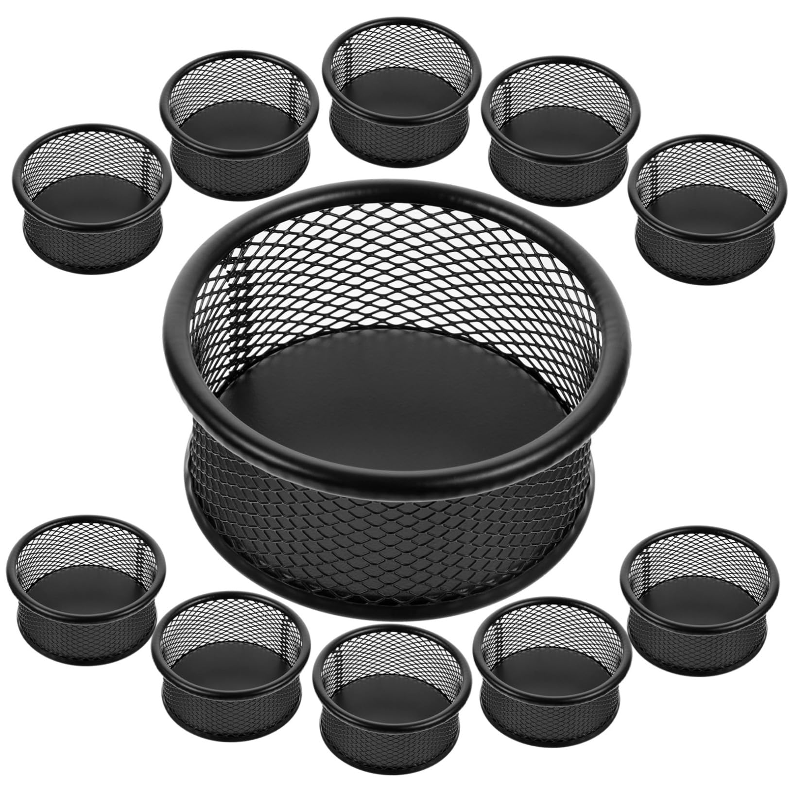 Angoily 12Pcs Mesh Paper Clip Holder Compact Desktop Organizer for Office Supplies Versatile Dispenser for Thumbtacks Binder Clips and More for Home Office and School Use