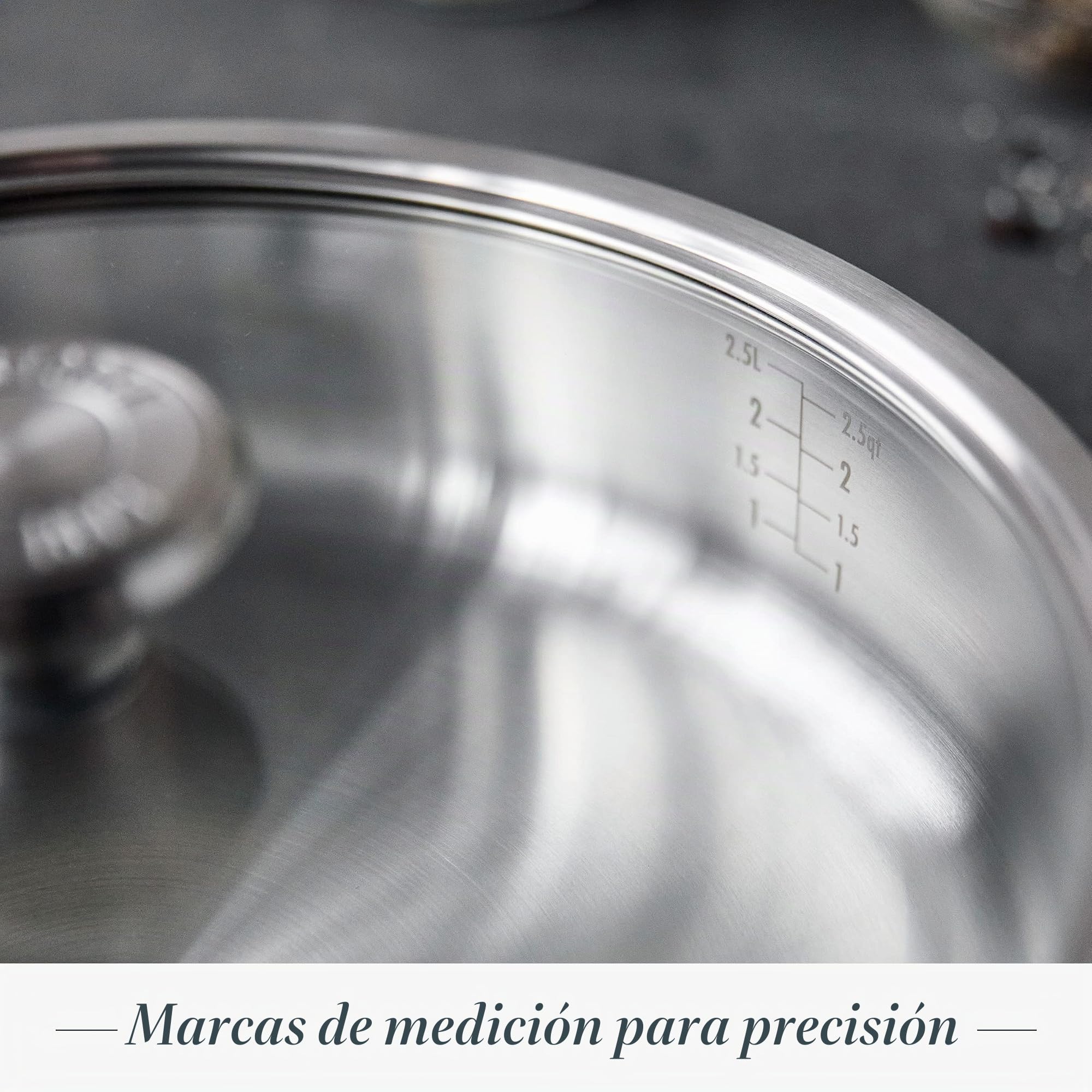 Merten & Storck Tri-Ply Juego de 8 Ollas y Sartenes de Scero Inoxidable Tricapa para Inducción, Incluye sartenes, cacerolas, ollas y tapas, Multicapa, Apto para Horno y Lavavajillas, Plata