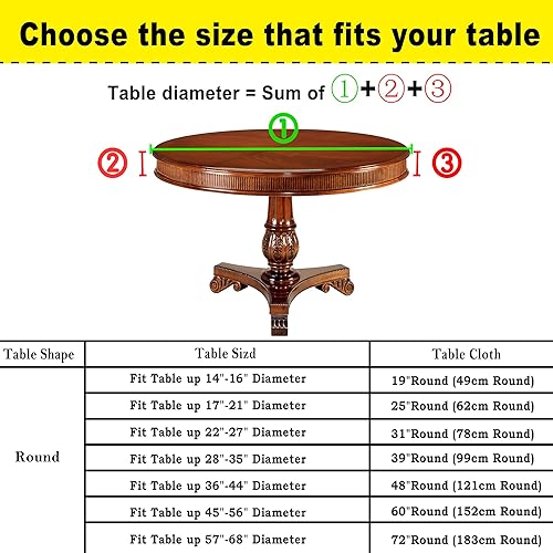 Miniatura 5 de Mantel redondo ajustable con patrón de playa, borde elástico, impermeable, lavable, para uso en interiores y exteriores, color azul cobalto, para