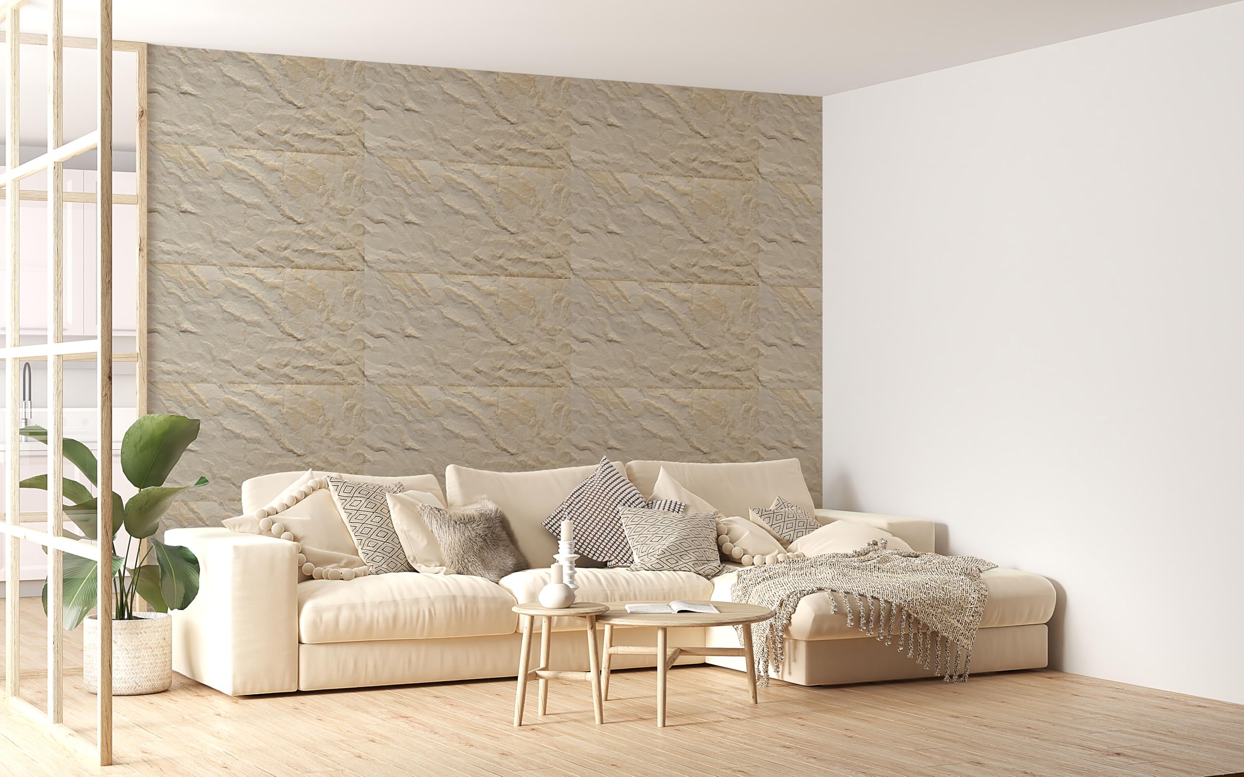 DECCART Paneele Grau 100x50 cm 8 Stück