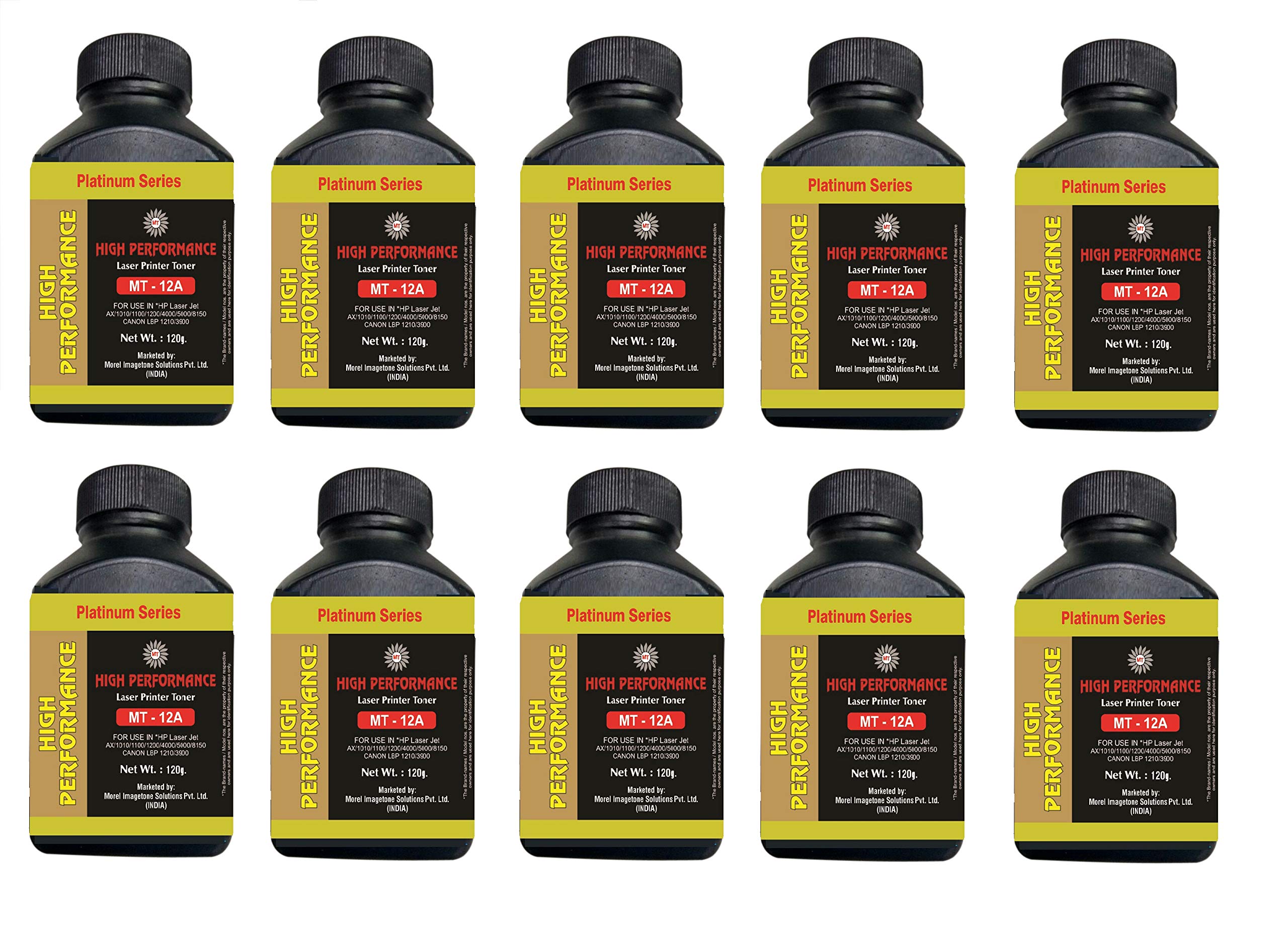 Morel Platinum Toner Powder 120 GMS Refill for HP 12A, Q2612A, Canon 303, fx-9 Cartridge HP Laserjet 1010,1012,1020,1020 Plus, 1022, Canon LBP 2900 Printers Pack of 10 Bottles. (B07MCBDJJ9) Amazon Price History, Amazon Price Tracker