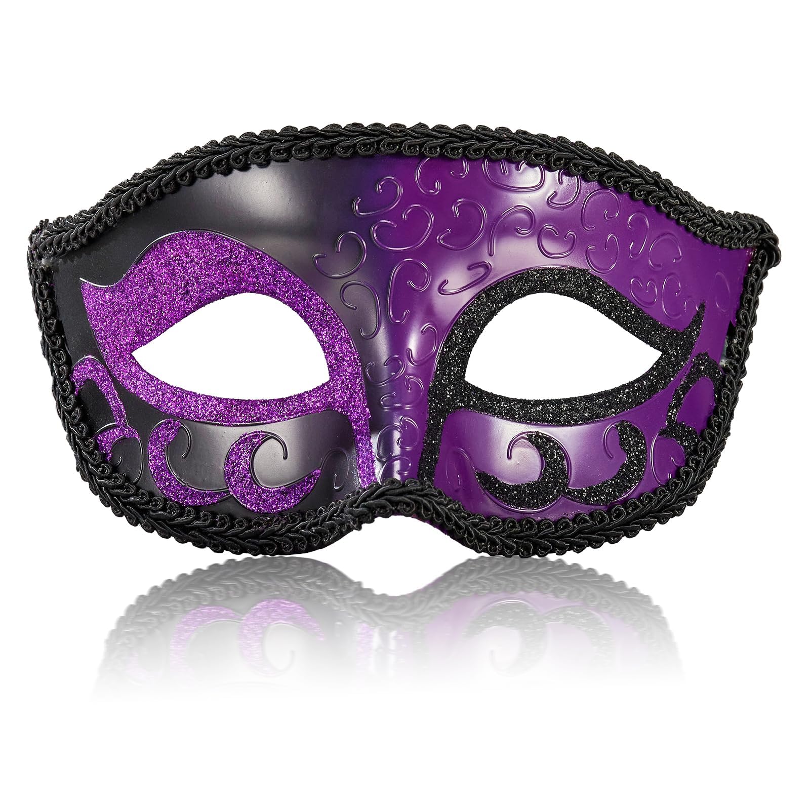 MYSEUNI 2024 New Masquerade Mask for Men- Retro Venetian Mens Masquerade Mask for Halloween Party Mardi Gras Mascarade Ball