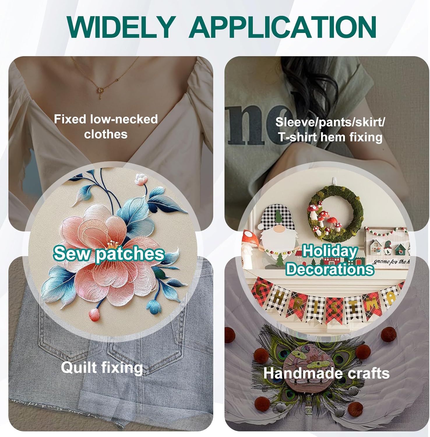 Mini Stitch Gun for Clothes, Fine Stitch Tag Gun for Clothing Quick Stitch Sewing Gun Quick Clothing Fixer Gun Quilting Hemming Stitch Tagging Gun Kit with 6 Needle, 2500 White & 2500 Black Fasteners - Image 5