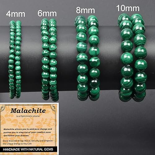 Vista 577 de MASSIVE BEADS Pulsera elástica de yoga hecha a mano con piedra natural, cristal curativo, energía, regalos para adultos unisex de 0.157 in, 0.236