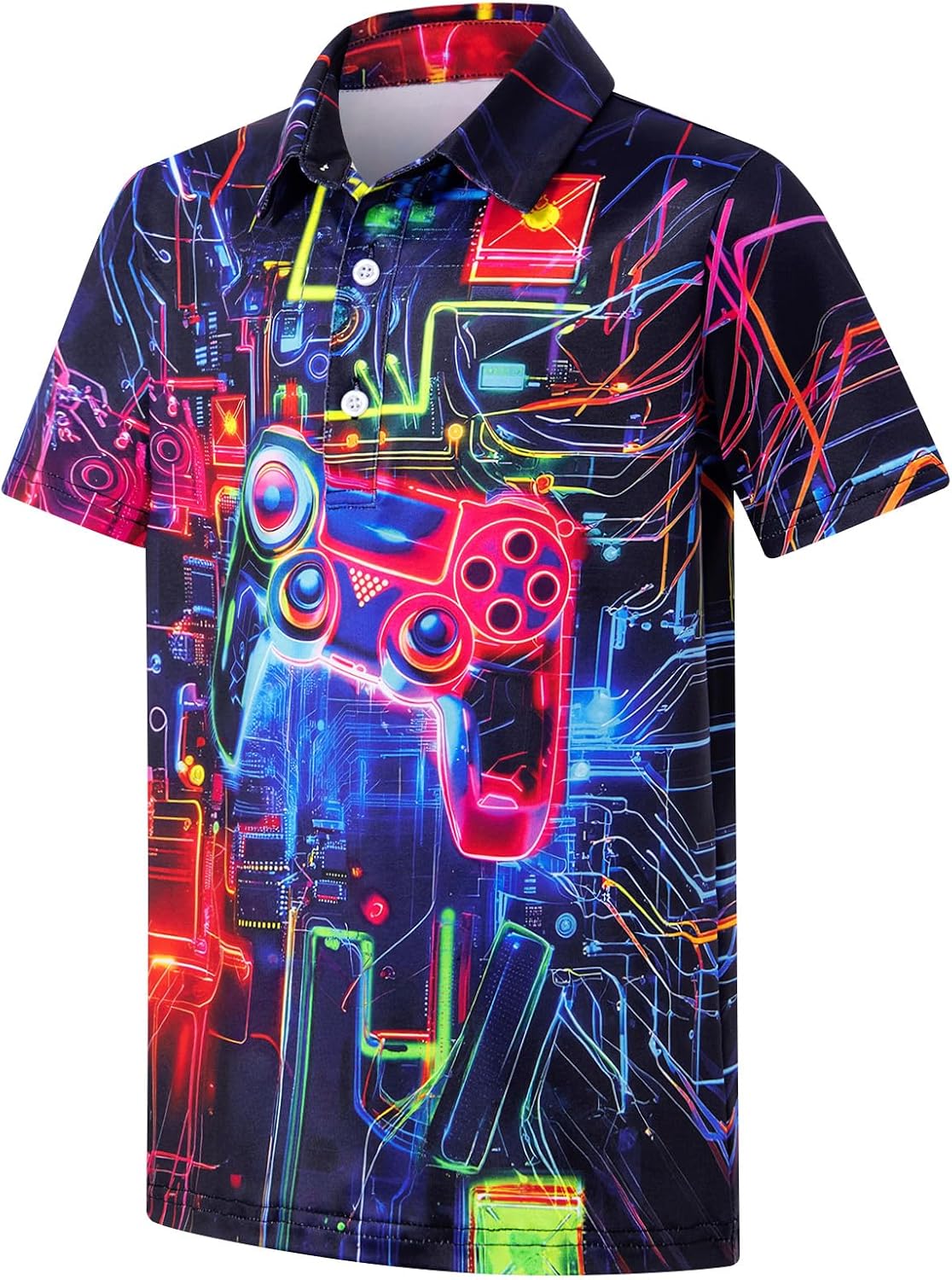 westwolf Boys Polo Shirt Short Sleeve Kids Golf Clothes Collared School Hawaiian Shirts Size 5-14 Years