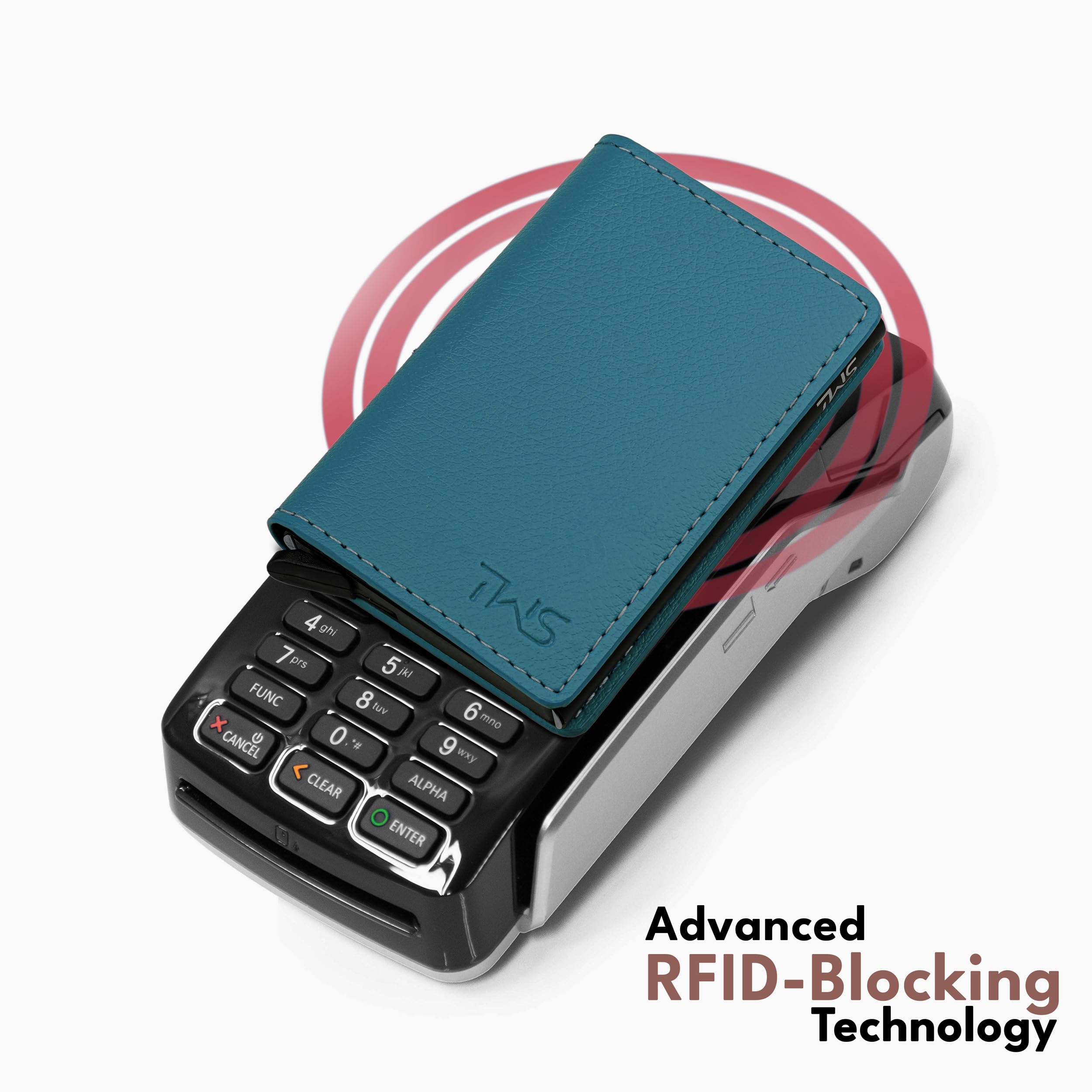 The Wallet Store Vivid Vault RFID Protected Metal Cardholder - Blue