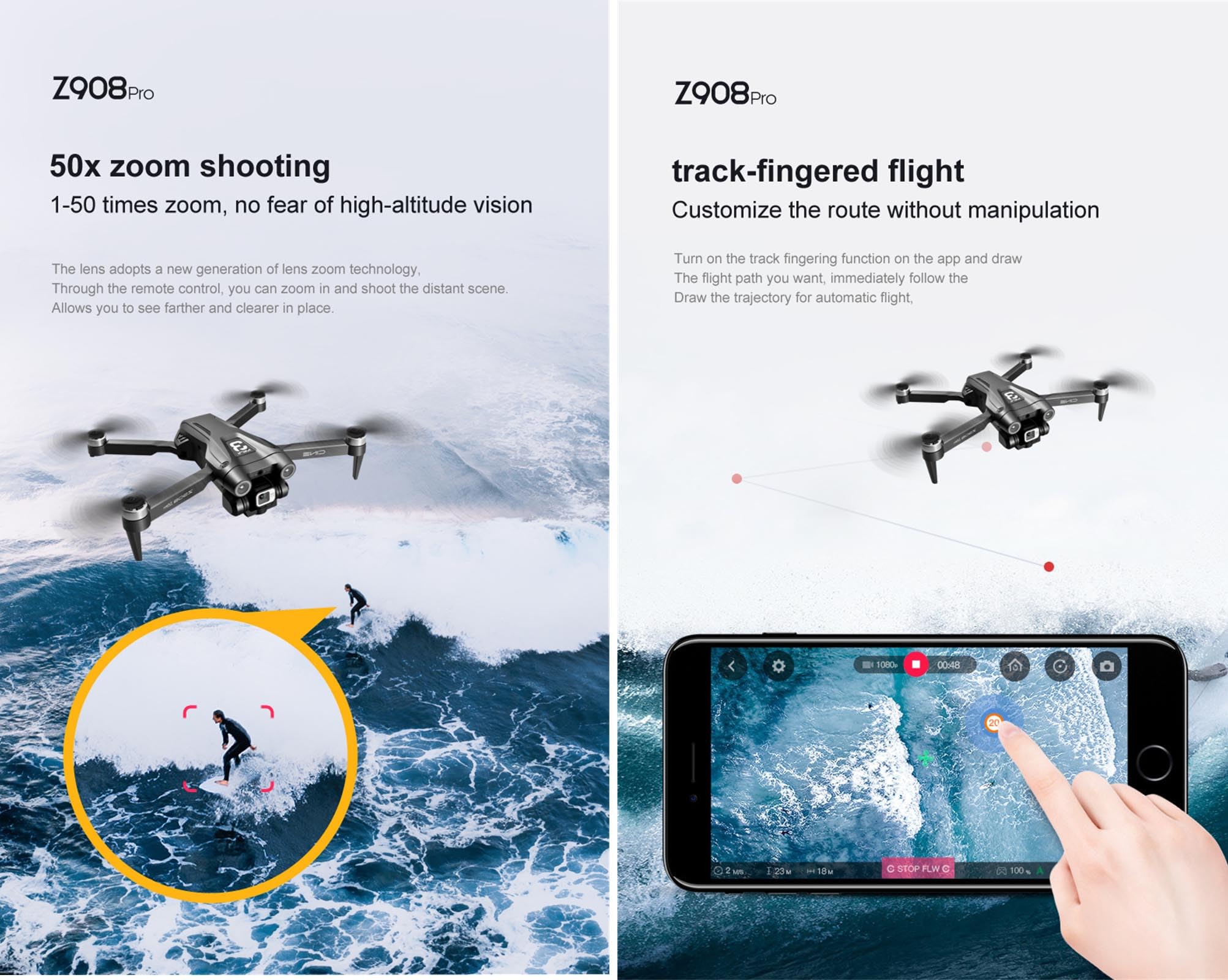 Z908 Pro Max Drone Profesjonalny silnik bezszczotkowy 8K GPS Dual HD Fotografia lotnicza FPV Unikanie przeszkód Quadrotor UAV