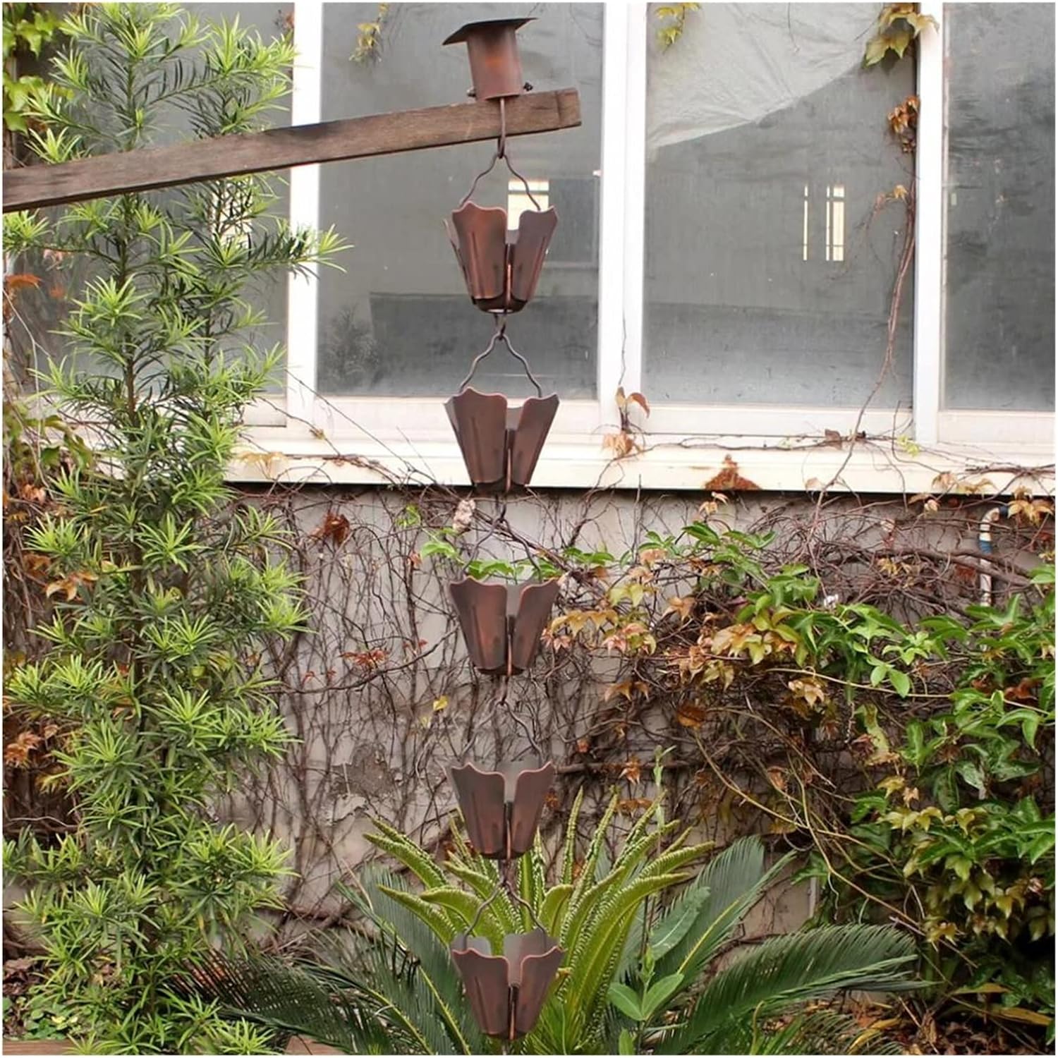 Amazon Co Jp 鎖樋 ダウンスパウス軒の毛皮雨のチェーン雨の雨の雨の排水鎖ヴィラ日本の銅張チェーン寺院農場装飾ガイド水雨チェーン 側溝縦樋の機能的および装飾的 Color 2 Diy 工具 ガーデン