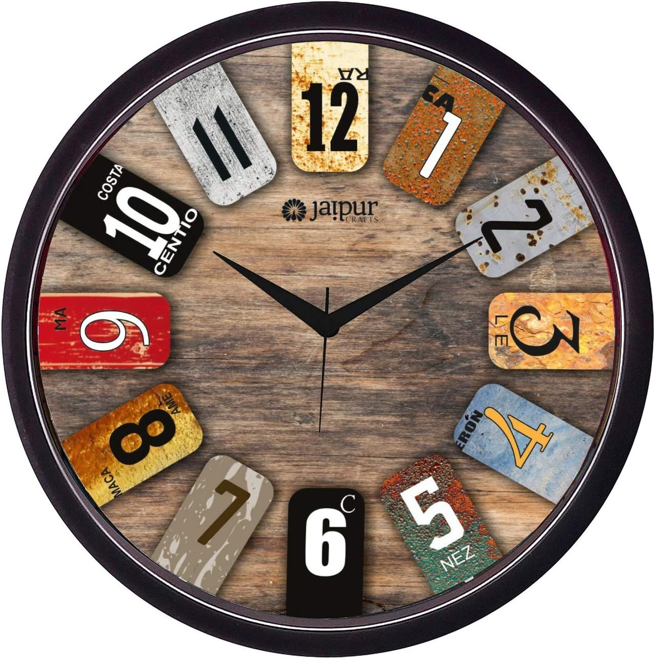 JaipurCrafts Plastic Abstract Design Antique Wall Clock (Multicolour, 2 X 12 X 12 Inch)
