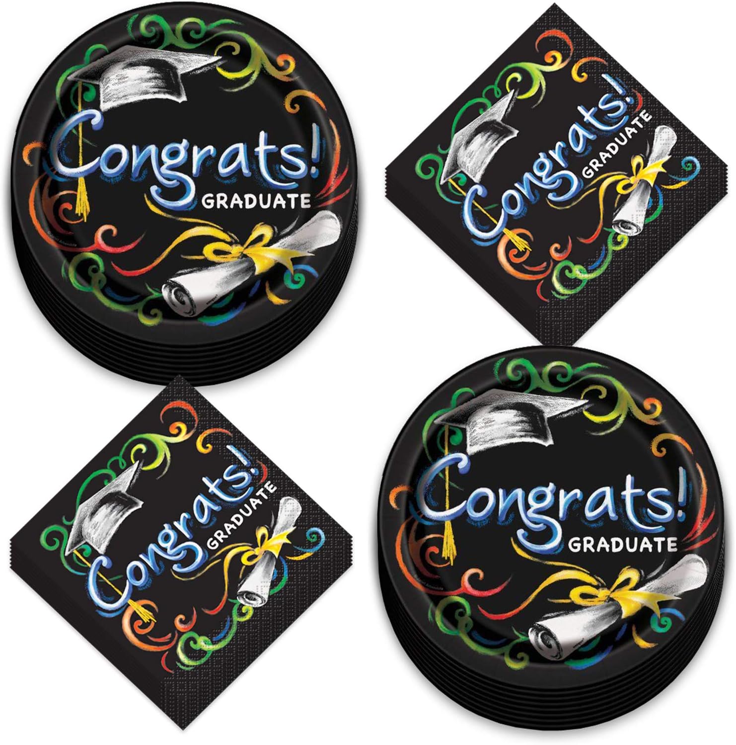 Graduation Party Congrats Diploma Chalkboard Paper Dessert