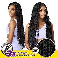 Vista 2 de Sensationnel Lulutress - Cabello trenzado de ganchillo – trenzas kanekalon trenzadas – 3 puntos de tensión de 26 pulgadas (1 paquete, 4 marrón medio)