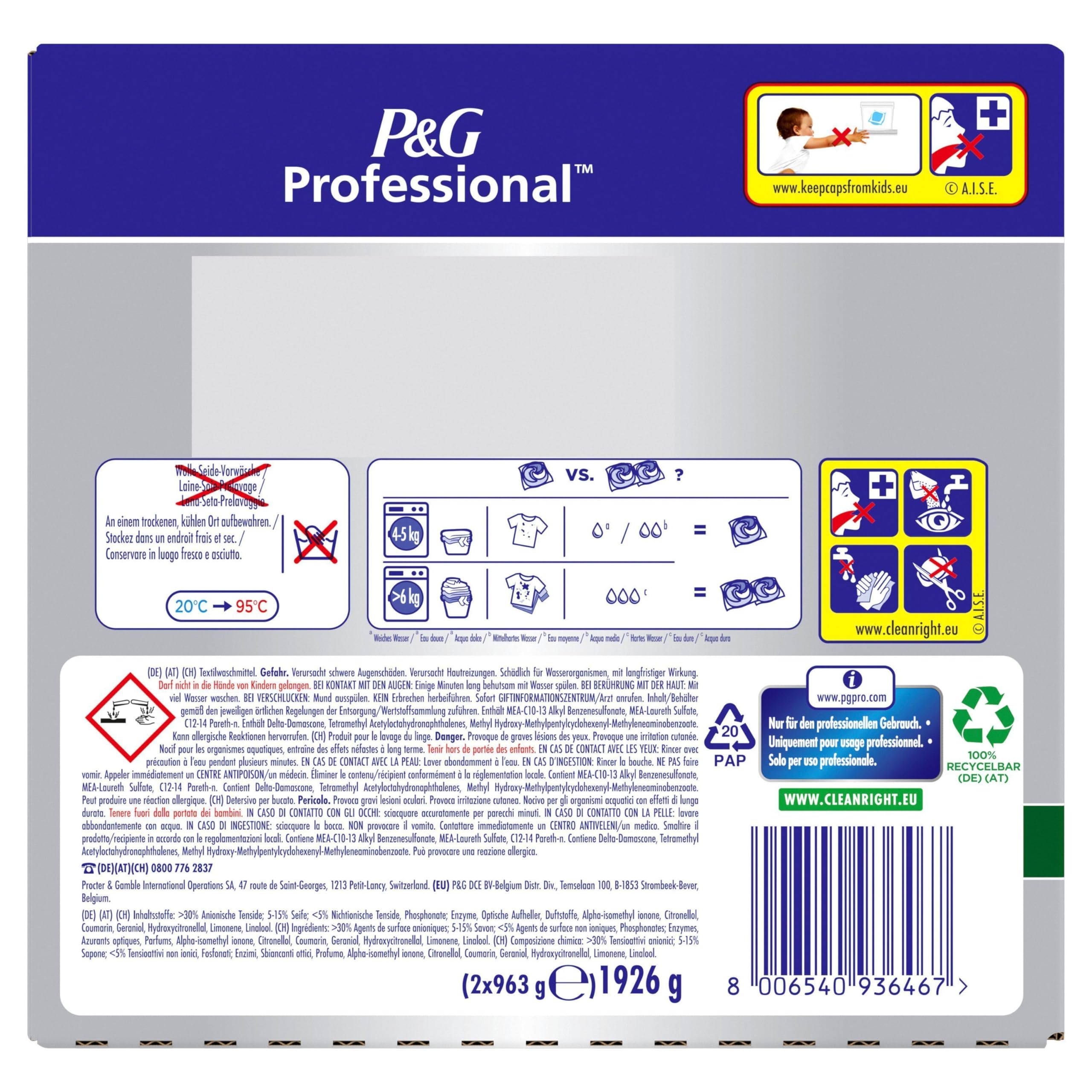 Ariel Professional All-In-1 Pods Regulär Waschmittel, 90 Waschladungen (2 x 45 Kapseln), Waschpods, professionelle Wäschepflege, ausgezeichnete Fleckentfernung ab der ersten Wäsche