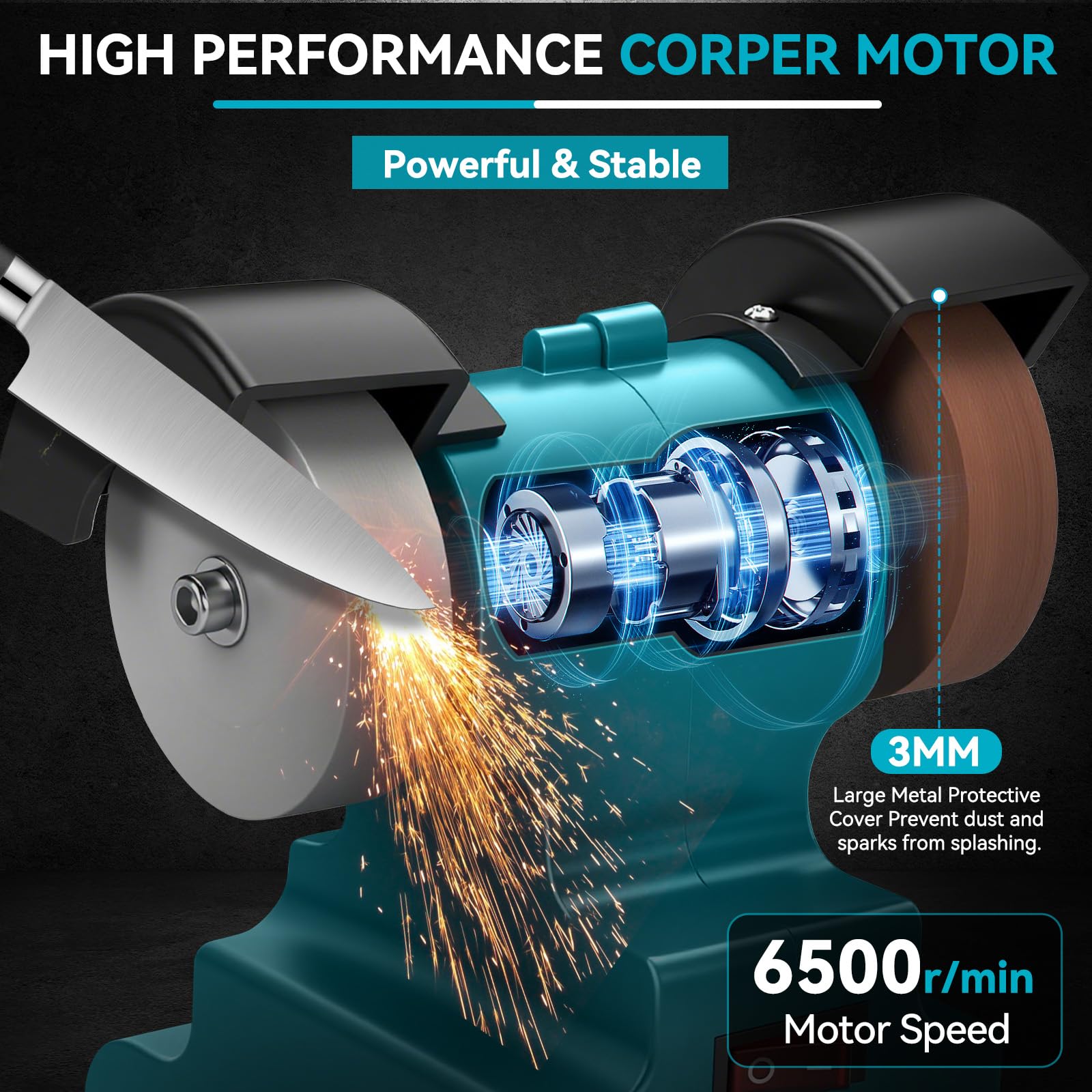 Mini Bandschleifer für Makita 18V,300W Elektrischer Bandschleifer,DIY Polierschleifmaschine mit 68 mm ø, stabiler Maschinenfuß, Schleifscheibe und Polierscheibe zum Polieren von Holz(Ohne Akku)