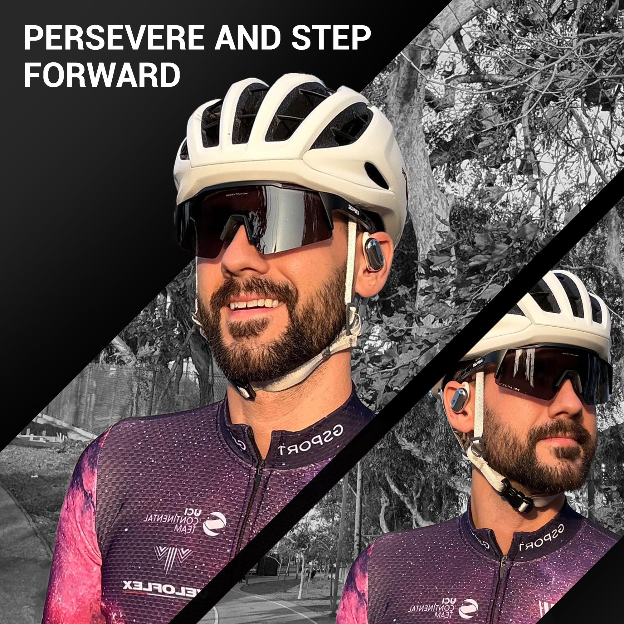 KAPVOE Lunette de Cyclisme Polarisées Homme Femme 1 lentille ou 4 lentilles interchangeables Tr90 Cyclisme VTT Lunette K9023