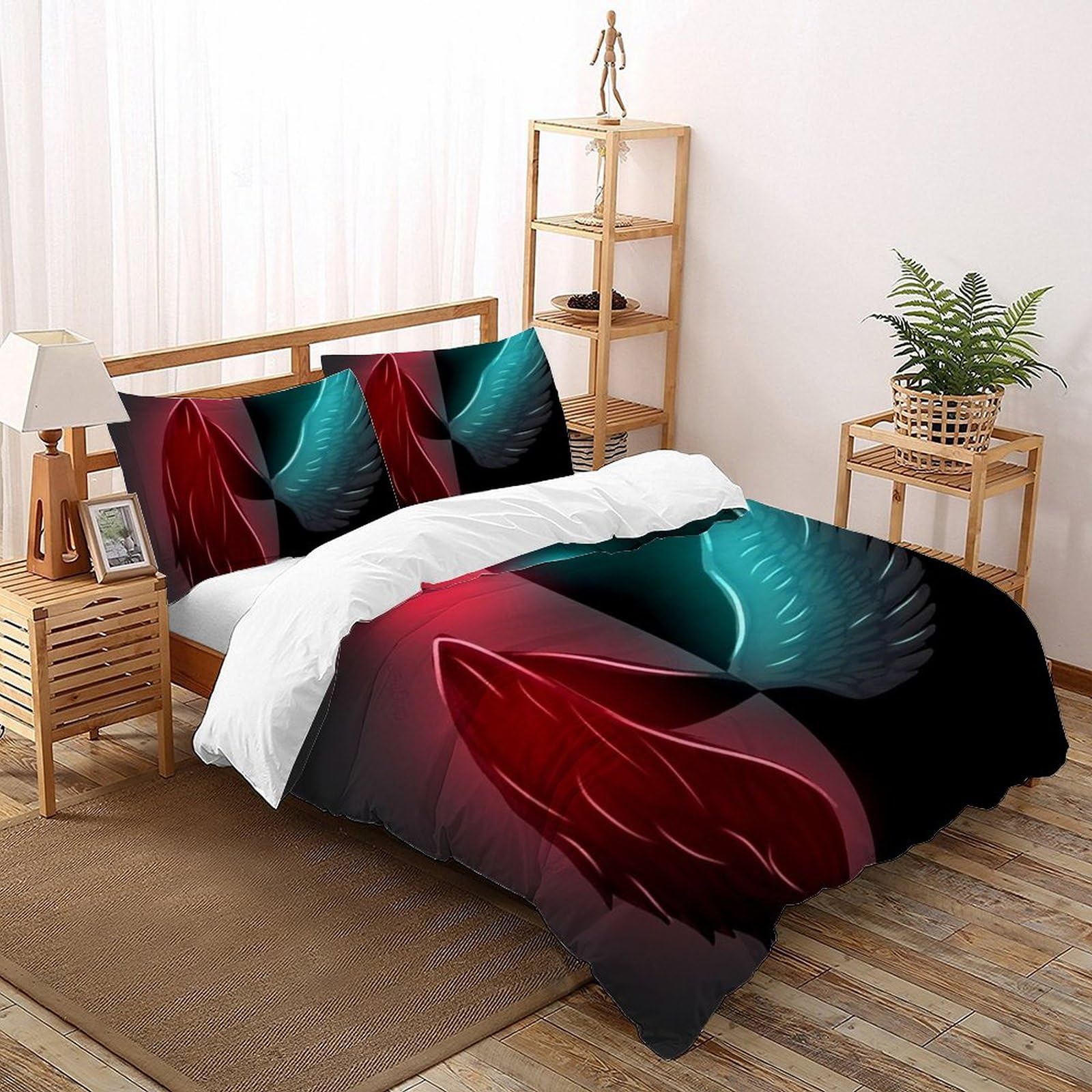 Housse de Couette Douceur Coton Les Ailes des Anges : Le Sommeil Apaisant pour Enfants Sans Allergie
