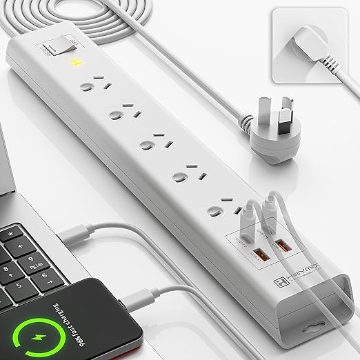 HEYMIX 65W Powerboard USB C, Surge Protector Power Strip USBC, USB C