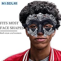 Vista 16 de Máscara de mascarada para hombre, máscara griega romana, máscara veneciana de media cara para baile de máscaras, Mardi Gras, fiesta de Halloween