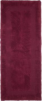 Bedford Home Reversible Long Bath Mat, Burgundy, 60 x 24