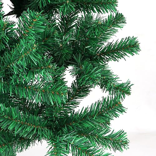 Miniatura 3 de CCINEE Medio árbol de Navidad artificial de pino de 5 pies, fácil de montar, con soporte de metal sólido para pared, decoración de fiestas temáticas