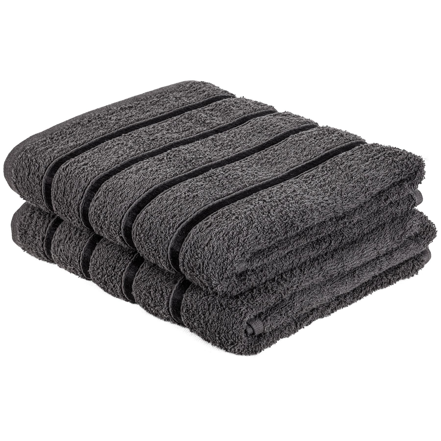 A2z Charcoal Luxurious 100% Cotton Color Towels 500 Gsm Soft Absorbent Set Of Bath Towel (66X118 Cm) Size 2